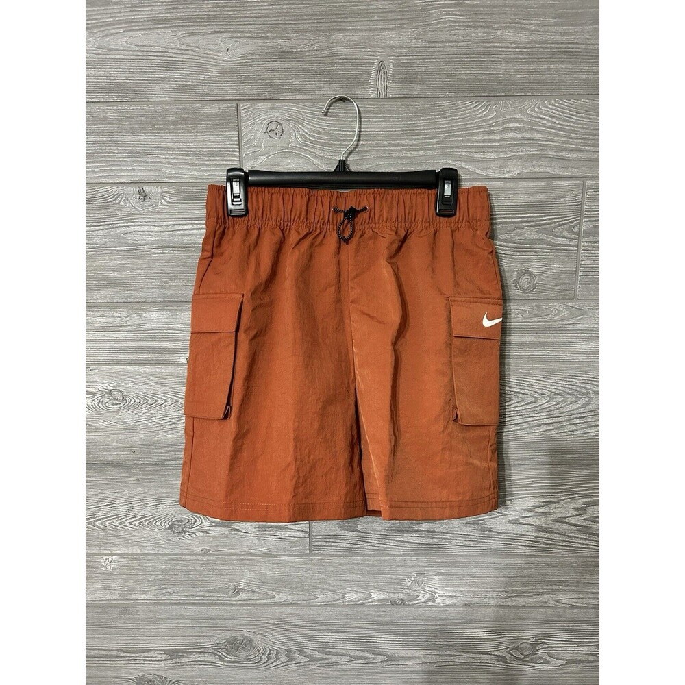 NIKE WOMENS LOOSE FIT HIGH RISE SHORTS BURNT ORANGE SMALL